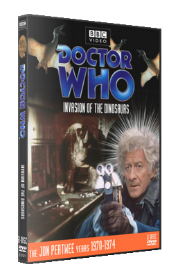 My photo-montage cover for Invasion of the Dinosaurs - photos (c) BBC