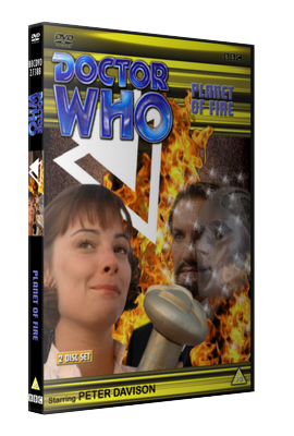 My alternative style photo-montage cover for Planet of Fire - photos (c) BBC