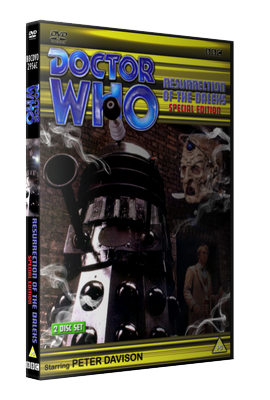 My alternative style photo-montage cover for Resurrection of the Daleks: Special Edition - photos (c) BBC