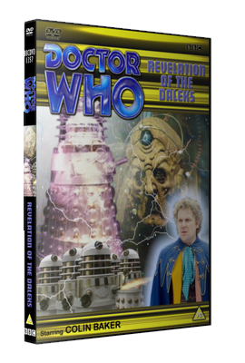 My alternative style photo-montage cover for Revelation of the Daleks - photos (c) BBC