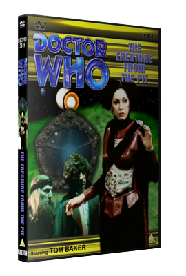 My alternative style photo-montage cover for The Creature From The Pit - photos (c) BBC