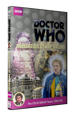 My photo-montage cover for Revelation of the Daleks - photos (c) BBC