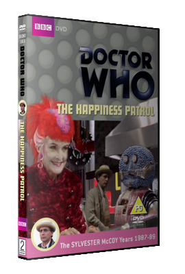 My photo-montage cover for The Happiness Patrol - photos (c) BBC