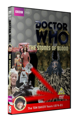 My photo-montage cover for The Stones of Blood - photos (c) BBC