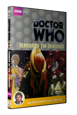 My photo-montage cover for The Trial of a Time Lord 9-12 - Terror of the Vervoids - photos (c) BBC