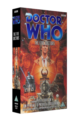 My original cover for The Five Doctors