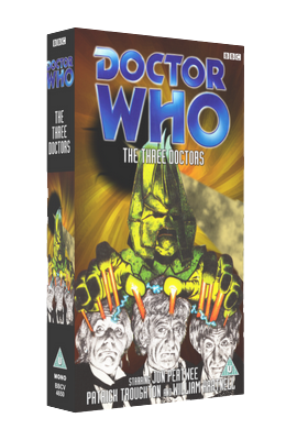My original cover for The Three Doctors