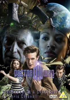 Alternative style DVD cover for Dinosaurs on a Spaceship