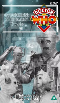 My cover for Cybermen: The Early Years, photo-montage and graphic spine