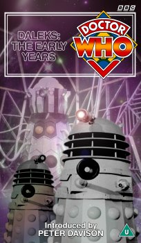 My cover for Daleks: The Early Years, photo-montage and graphic spine