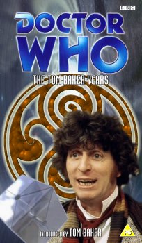 My double pack cover for The Tom Baker Years, photo montage with graphic spine