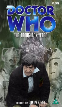 My cover for The Troughton Years, photo-montage with graphic spine
