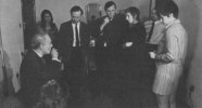 Thirty Minute Theatre - rehearsals for The Bishop and The Actress. Foreground left and right are the title players, Anthony Nicholls and Celia Bannerman