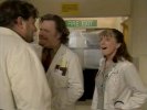 Phil drops Michael right in it when he lets on to Kate about the gambling book Michael's been running on the patients' test results