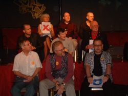 Julie Stevens, Tony Currie, Michael Hurst, Mark Spencer, Keith Lindsay, Michael Sheard, Ken Rock, Dick Fiddy & Maurice Gran get hoplessly muddled during Celebrity Squares!