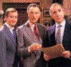 Derek Fowlds, Paul Eddington & Nigel Hawthorne in Yes, Minister