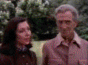 Jacqueline Pearce and Peter Cushing in The Counterfeit Trap
