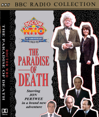 Michael's BBC Audio Collection cassette cover for The Paradise of Death, images (c) BBC