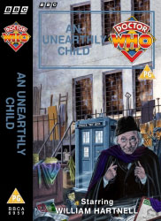 Michael's audio cassette cover for An Unearthly Child, art by Andrew Skilleter, merged by Martin Hearn