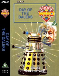 Michael's audio cassette cover for Day of the Daleks, art by Alister Pearson
