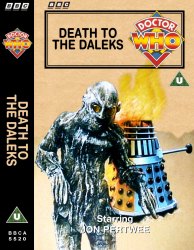 Michael's audio cassette cover for Death to the Daleks, art by Alister Pearson