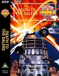 Michael's audio cassette cover for Death to the Daleks, art by Roy Knipe