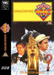 Michael's audio cassette cover for Dragonfire, art by Alister Pearson