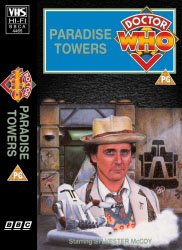 Michael's audio cassette cover for Paradise Towers, art by Alister Pearson