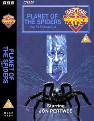 Michael's audio cassette cover for Planet of the Spiders - Tape 1, art by Alister Pearson