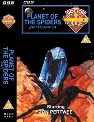 Michael's audio cassette cover for Planet of the Spiders - Tape 1, art by Alun Hood