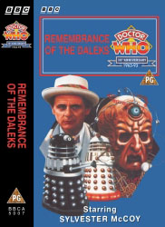 Michael's audio cassette cover for Remembrance of the Daleks, art by Alister Pearson