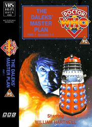 Michael's audio cassette cover for The Daleks' Master Plan, art by Alister Pearson