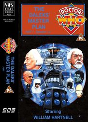 Michael's audio cassette cover for The Daleks' Master Plan, art by Alister Pearson