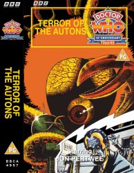 Michael's audio cassette cover for Terror of the Autons, art by Peter Brookes