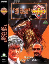 Michael's audio cassette cover for The Claws of Axos, art by Andrew Skilleter