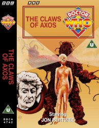 Michael's audio cassette cover for The Claws of Axos, art by Chris Achilleos