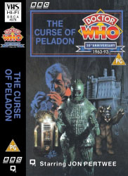 Michael's audio cassette cover for The Curse of Peladon, art by Alister Pearson