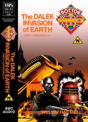 Michael's audio cassette cover for The Dalek Invasion of Earth - Part 1, art by Chris Achilleos