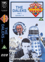 Michael's audio cassette cover for The Daleks - Part 1, art by Alister Pearson