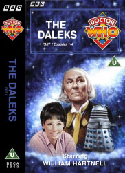 Michael's audio cassette cover for The Daleks - Part 1, art by Colin Howard