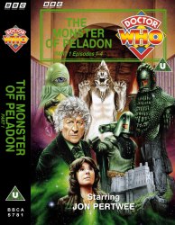 Michael's audio cassette cover for The Monster of Peladon - Tape 1, art by Alister Pearson