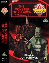 Michael's audio cassette cover for The Monster of Peladon - Tape 1, art by Steve Kyte