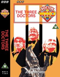 Michael's audio cassette cover for The Three Doctors, art by Alister Pearson