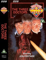 Michael's audio cassette cover for The Three Doctors, art by Alister Pearson