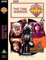 Michael's audio cassette cover for The Time Warrior, art by Alister Pearson