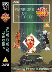 Michael's audio cassette cover for Warriors of the Deep, artwork by Alister Pearson
