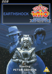 Michael's retro DVD cover for Earthshock, art by Alister Pearson