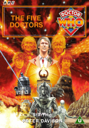 Michael's retro DVD cover for The Five Doctors, artwork by Colin Howard