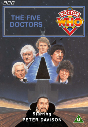 Michael's retro DVD cover for The Five Doctors, artwork by Andrew Skilleter