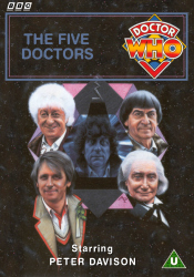 Michael's retro DVD cover for The Five Doctors, art by Alister Pearson